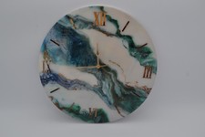 Orologio Da Parete In Legno e Resina Effetto Marmo 40cm