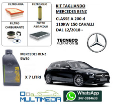 TAGLIANDO FILTRI OLIO ORIGINALE 5W30 MERCEDES CLASSE A (W177) 200 d 110KW 150 CV