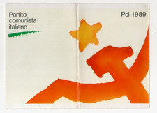 TESSERA POLITICA PCI  PARTITO COMUNISTA ITALIANO 1989