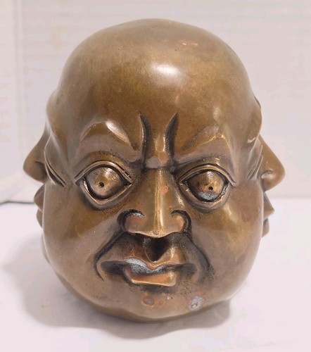 Vintage faces bronze buddha - vintage,