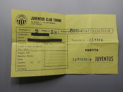 Biglietto stadio juventus club - stadio,