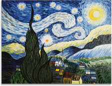 Pittura a Olio Su Tela Realizzata a Mano Riproduzione Del Classico Cielo Stellat