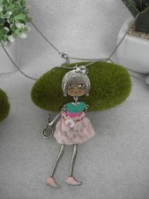 COLLANA LUNGA CIONDOLO BAMBOLINA FASHION DOLL BIJOUX LONG NECKLACE