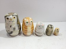 Set 5 bambole matrioska legno