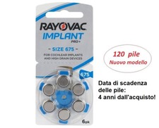 120 pile Rayovac Implant Pro 675 per  impianti cocleari