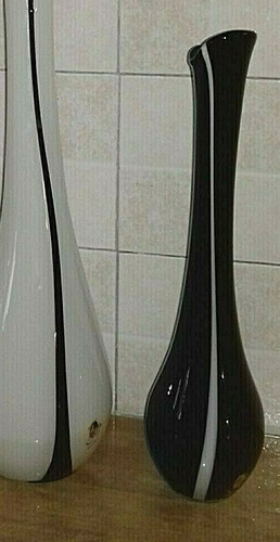 Vaso nero vetro - , murano
