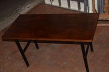 tavolino legno e metallo