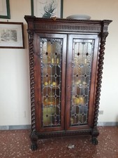 coppia di vetrine in legno