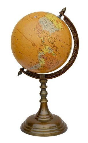 Antico mappamondo ottone e - mappamondo, in