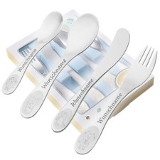 Posate Bambino 4-teilig Con Personalizzata Incisione - Stoviglie per Nome