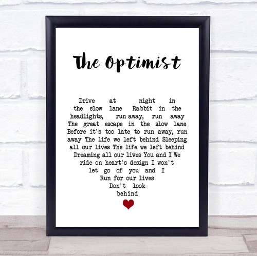 The optimist white heart - white,