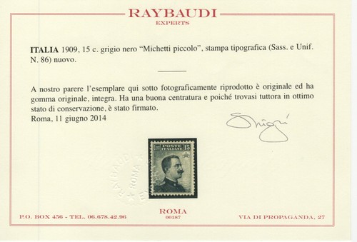 1909 michetti mnh - michetti, 86