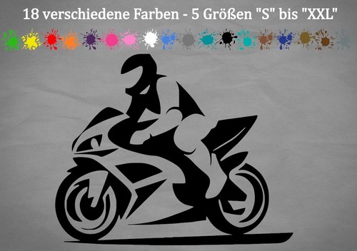 Adesivo moto silhouette biker - moto,