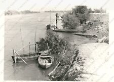 1977 PONTELAGOSCURO Fiume Po riva barche 5RA2D Ferrara Fotografia