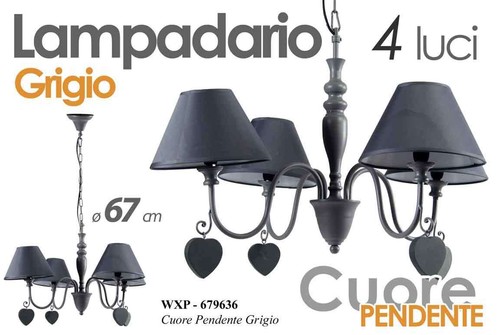 Lampadario cuore pendente - lampadario,