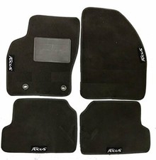 Tappetini auto in moquette su misura 4 loghi 2 fix OVALI per FOCUS II 2005>2011