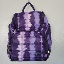 Lug Caddy Viola Tie Dye Stripes Mini Zaino Valigia da Toilette Appendere Tasche Borsa