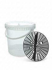 Kit Lavaggio PRO: Secchio Trasparente e Griglia Grit Guard Anti-Graffio 10L