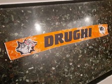 SCIARPA SCARF VINTAGE ULTRAS JUVENTUS DRUGHI BIANCONERI. RASO DA BANCARELLA