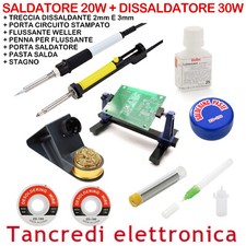ZD-23 SALDATORE A STAGNO 20W + POMPETTA DISSALDANTE 30W FLUSSANTE WELLER STAGNO