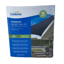 Coolaroo Premium Shade Sail Kit 16,5 piedi triangolo 95% blocco UV colore grafite