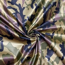 Tessuto Raso Stampato Mimetico