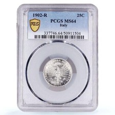 Moneta Italia 25 centesimi Re