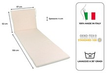 CUSCINO LETTINO PRENDISOLE MARE  LUNG cm.52+130 LARG 57 H 4 ECRU