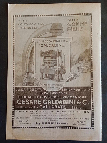Pubblicità presse idrauliche