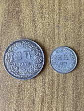 LOTTO 2 MONETE SVIZZERA 1/2