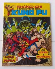 SHANG-CHI corno N.1 maestro kung fu originale 1975 BLISTERATO ADESIVI MANIFESTO