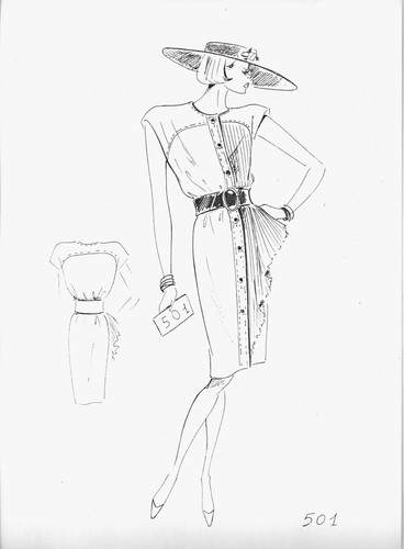 Bozzetto figurino moda - figurino,