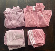 Adidas Essentials Tuta da Pista 3 Strisce Rosa Bambino Taglia 6