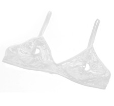 Seductive White Lace Bra With
