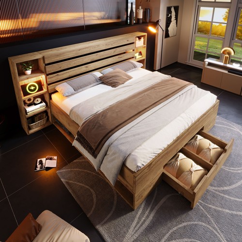 Letto legno 160 180x200 cm - in,