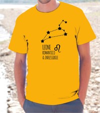 T-SHIRT MAGLIETTA Segno Zodiacale LEONE Uomo Donna Oroscopo LEO regalo