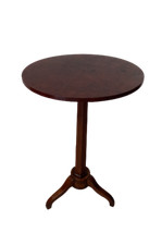 Tavolino in noce con piano in radica - porta fiori - comodino - fine 800.