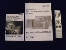 TELECOMANDO + ISTRUZIONI X L'USO MEDION MD 40205 DIGITAL DVD HOME THEATER ITA EN