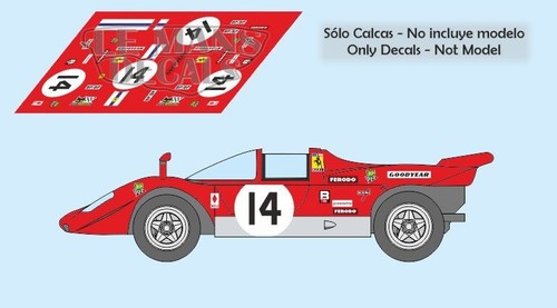 Decals ferrari 512s mans - le,