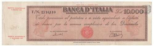10000 lire titolo provvisorio - 10000,