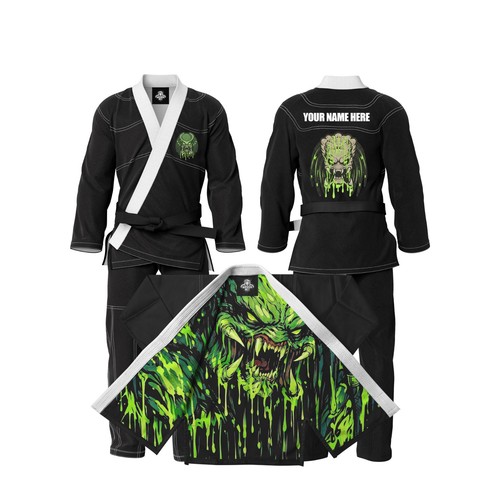 Custom black brazilian jiu - brazilian,