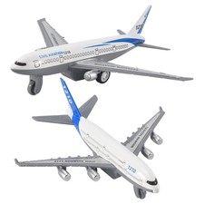 2 Pz / Set Bambini Aliante Aereo Aerei Giocattolo  Lega Tirare Indietro Aer4881