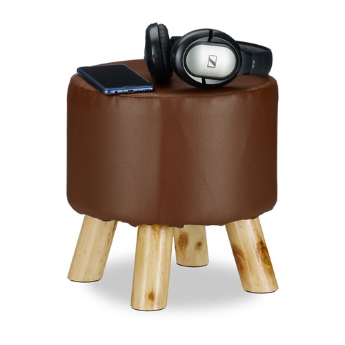 Sgabello similpelle pouf - in,
