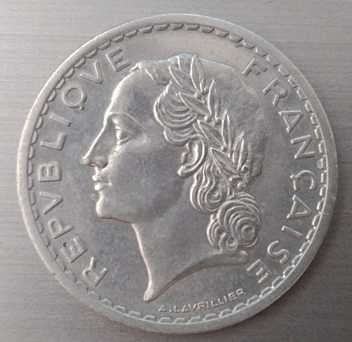Pièce francs lavrillier - 5,