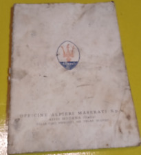 MASERATI LIBRETTO USO E MANUTENZIONE "QUATTRO PORTE MEXICO" ORIGINALE