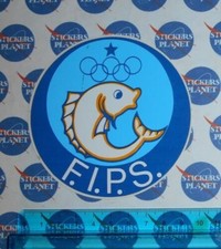 ADESIVO VINTAGE AUTOCOLLANT STICKER ORIGINALE FISHING F.I.P.S.