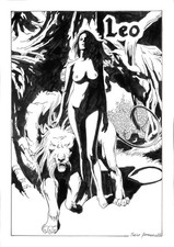 TAVOLA ORIGINALE - Illustrazione "Leo" Luciano Bernasconi - Firmata