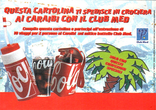 Coca cola italia cartolina - coca-cola,