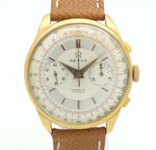 Revue Cronografo Oro 18k   Movimento Valjoux 23 With Original Box