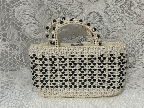 Borsa vintage tessuto - borsa, bianco
